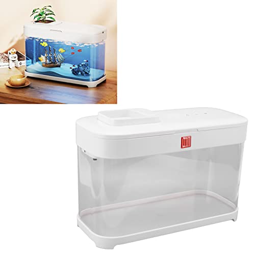 Smart Aquarium Tank Weiß Eco-Aquarium Schildkröte Tank Einsiedler Krabbe Tank Kleine Desktop USB Aquarium Inklusive LED Beleuchtung Und Filtration Für Zuhause von Topyond