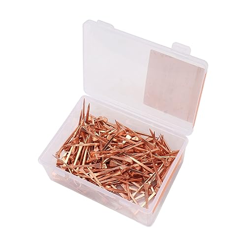 Topyond 250 Stcs kupferte nägel für Reitausrüstung und Hufschmiedversorgungen, Hufnägel, nägel, Kupfer -nägel für Hufe Hufstuhl (47,5 mm E4) von Topyond