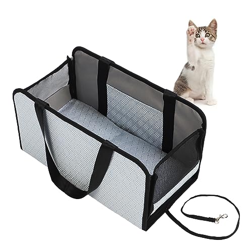 Topyond Haustier-Autositz, Konsolen-Hundeautositz mit verstellbarem Kissen für mehr Sicherheit, abnehmbares Design, vielseitig einsetzbar und tragbar – ideal für kleine Haustiere von Topyond
