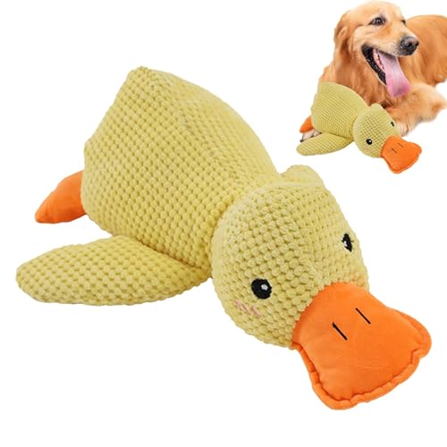 Beruhigende Ente für Hunde, Mellow Dog Beruhigende Ente,Quietsche-Entenspielzeug für Welpen - Ente, weiches Plüsch-Hundequietscherspielzeug zum Kauen, kreatives Plüsch-Hundespielzeug für große Hunde Beruhigende Ente für Hunde, Mellow Dog Beruhigende Ente,Quietsche-Entenspielzeug für Welpen - Ente, weiches Plüsch-Hundequietscherspielzeug zum Kauen, kreatives Plüsch-Hundespielzeug für große Hunde von Toseky