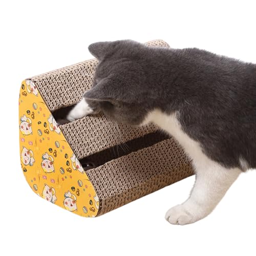 Dreieckiger Katzenkratzer aus Pappe, Katzenkratzerrampe | Kratzspielzeug für Katzen,Interaktiver Katzenkratzer aus Pappe, spannendes Kratzspielzeug für Katzen, inklusive Glockenspielzeug Dreieckiger Katzenkratzer aus Pappe, Katzenkratzerrampe | Kratzspielzeug für Katzen,Interaktiver Katzenkratzer aus Pappe, spannendes Kratzspielzeug für Katzen, inklusive Glockenspielzeug von Toseky