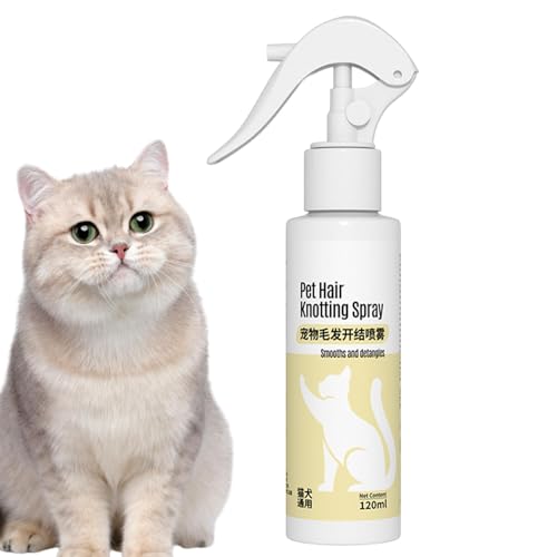 Entfilzungsspray für Hunde, Entwirrungsspray für Hunde - 120 ml Leave-in Detangler Conditioner Spray für Katzen | Waschfreies Bürstennebelspray, Haustierpflegezubehör, antistatische Formel für Kätzche Entfilzungsspray für Hunde, Entwirrungsspray für Hunde - 120 ml Leave-in Detangler Conditioner Spray für Katzen | Waschfreies Bürstennebelspray, Haustierpflegezubehör, antistatische Formel für Kätzche von Toseky