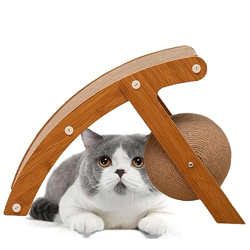 Katzenkratzpads | Kratzbaum mit Kugel für Katzen - Ornamentkratzer für den Innenbereich für Balkon, Spielzimmer, Arbeitszimmer, Kätzchennest, Wohnzimmer, Schlafzimmer Toseky von Toseky