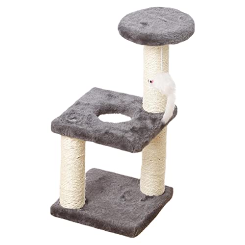 Toseky Katzenturm,Katzenkletterturm - Kratzbaum für Katzen, mehrschichtiges Design, Katze liegt und ruht, Keine Krümel, für Kätzchen und kleine Katzen von Toseky
