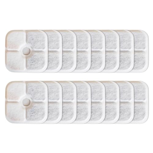 8/16 Stück Filter Für Katzenbrunnen,Wasserfilter Für Katzenbrunnen, Dreilagiger Katzenbrunnenfilter Aus Hochdichter Baumwolle, Harz-Aktivkohle-Katzentrinkzubehör Für Für 2.5L Katzenbrunnen von Toseky