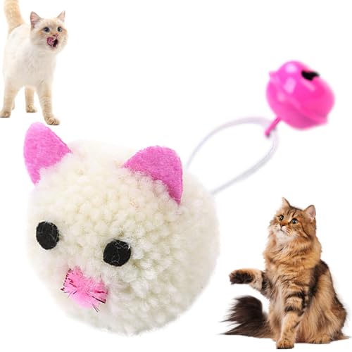 Toseky Katzenmaus, Katzenspielzeugmaus - Spielmausspielzeug mit Glocken,Bissfestes Plüschspielzeug in Mausform für Katzenübungen im Innenbereich von Toseky