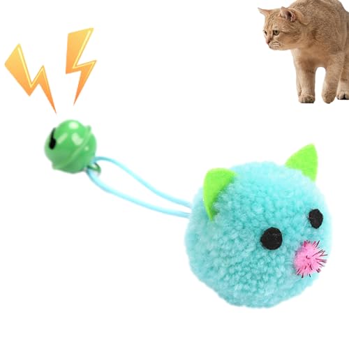 Toseky Katzenspielzeugmäuse,Mäusespielzeug für Katzen | Kleines Plüsch-Mausspielzeug mit Glöckchen,Interaktive und lustige kleine Maus für das Training von Hauskatzen, bissfest für Hauskatzen von Toseky
