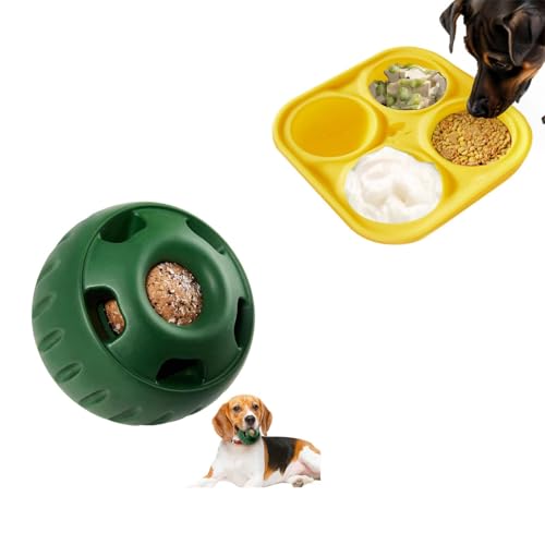 Toseky Schnüffelball für Hunde, Hundeball mit Utterspender Hundefutterspender Interaktives Hundespielzeug, befüllbare Silikonformen für kleine bis große Hunderassen, spülmaschinenfest Toseky Schnüffelball für Hunde, Hundeball mit Utterspender Hundefutterspender Interaktives Hundespielzeug, befüllbare Silikonformen für kleine bis große Hunderassen, spülmaschinenfest von Toseky