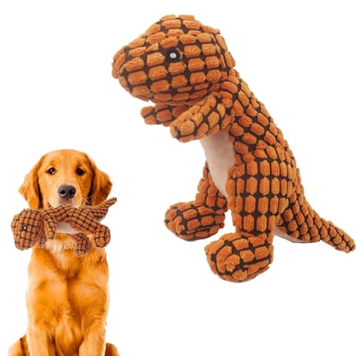 Toseky hundespielzeug, hundespielzeug unzerstörbar, 7.8" Zoll Haustier-Dinosaurier-Spielzeug - Crinkle Interaktives Hündchenspielzeug für kleine, mittelgroße Hunde, kauresistent, verstärkte Nähte für von Toseky