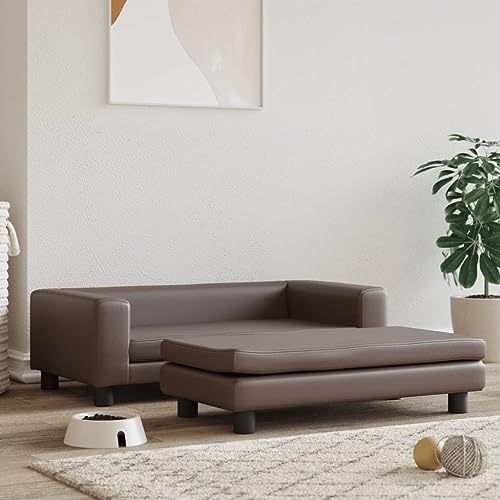 Hundebett, Hundebett, Hundebett, mit Verlängerung, braun, 100 x 50 x 30 cm, Kunstleder Hundebett, Hundebett, Hundebett, mit Verlängerung, braun, 100 x 50 x 30 cm, Kunstleder von Toshilian