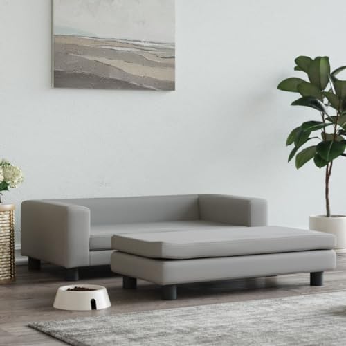 Toshilian Hundebett, Hundebett, Hundebett, mit Verlängerung, hellgrau, 100 x 50 x 30 cm, Samt Toshilian Hundebett, Hundebett, Hundebett, mit Verlängerung, hellgrau, 100 x 50 x 30 cm, Samt von Toshilian