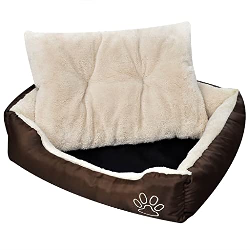 Toshilian Hundebett, Hundesofa, Hundebett, warmes Bett für Hunde, mit gepolstertem Kissen, L von Toshilian