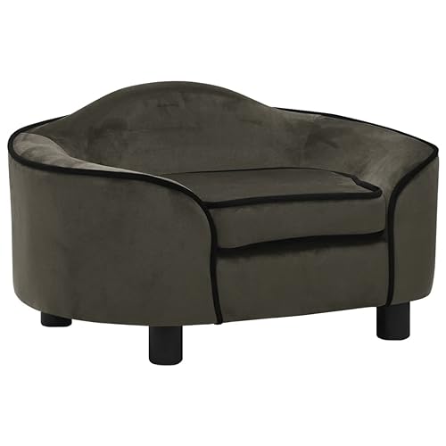 Toshilian Hundesofa, Hundebett, Hundebett, Sofa, dunkelgrau, 67 x 47 x 36 cm, Plüsch Toshilian Hundesofa, Hundebett, Hundebett, Sofa, dunkelgrau, 67 x 47 x 36 cm, Plüsch von Toshilian