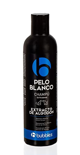 Bubbles Hundeshampoo Pelo Blanco mit Baumwoll-Extrakt für weißes Fell 250 ml Bubbles Hundeshampoo Pelo Blanco mit Baumwoll-Extrakt für weißes Fell 250 ml von Tosol