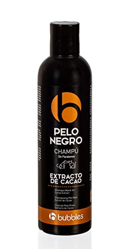 Bubbles Hundeshampoo Pelo Negro mit Kakao-Extrakt für Dunkles Fell 250 ml von Tosol