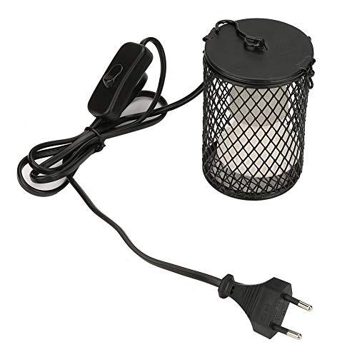 Tosuny 100W Wärmelampe für Reptilien, Infrarot Keramik Strahler Glühlampe Lampe für Schildkröten, Küken, Echsen, Schlangen(EU Schwarz) von Tosuny