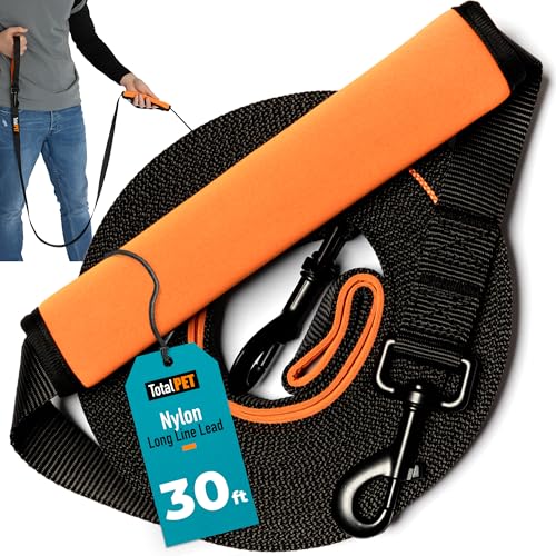 Total Pet Trainingsleine für Hunde und Welpen, 10 m, lange Leine mit Kontrollgriff für Schlepp-/Gehorsamkeitstraining von Total Pet