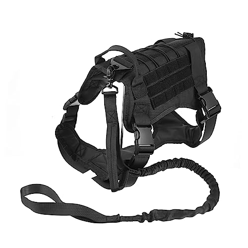 Totority 1 Satz Hundeweste Outdoor-Weste Welpengeschirr Ausbildung Mit Hundekabelbaum Hundegeschirr Groß Für Haustier Hund Weste Outdoor-haustierweste Haustierkabelbaum Black Oxford-Stoff von Totority