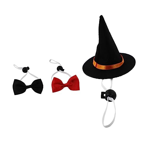 Totority 1 Satz Pet Hexenhut mit Fliege Teiliges Halloween Kostüm Zubehör für Katzen Verstellbar und Bequem für Partys und Macht Haustier Totority 1 Satz Pet Hexenhut mit Fliege Teiliges Halloween Kostüm Zubehör für Katzen Verstellbar und Bequem für Partys und Macht Haustier von Totority