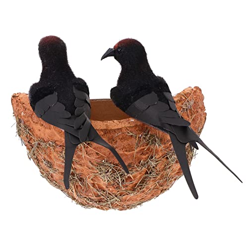 Totority 1 Satz Simuliertes Schwalbennest dekoratives Modell für gefälscht Nestdekor Dekorationen Animal Figures gartenskulptur dekorative imitiertes Schwalbenmodell Schaum von Totority