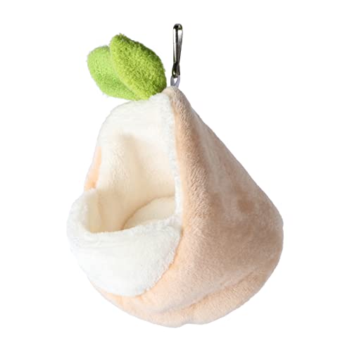 Totority 1 Stück Haustier warmes Nest Hamster warmes Nest meerschweinchen hängemattenversteck Guinea haustierbett pet Bed Schlafsack Nesthaus für Hamster warmes Haustiernest Flanell Weiß von Totority