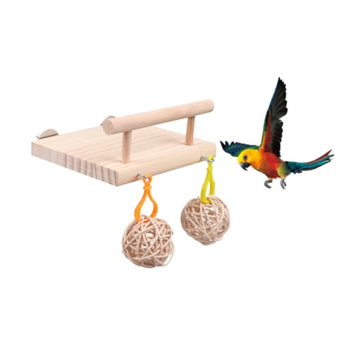 Totority 1 Stück Papagei Anhänger Kuschelknochenpapageien, Kauspielzeug Haustier Vogel Papagei Schaukel Sittich knete chew Toy Papageienbissspielzeug Bambus von Totority