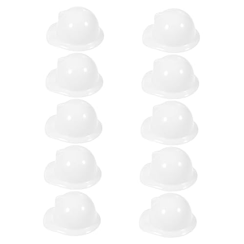Totority 10Stücke Mini Bauhelm aus Kunststoff Schutzhelm für Puppen und Haustiere Zubehör für Themenpartys und DIY Projekte Leicht und Angenehm von Totority