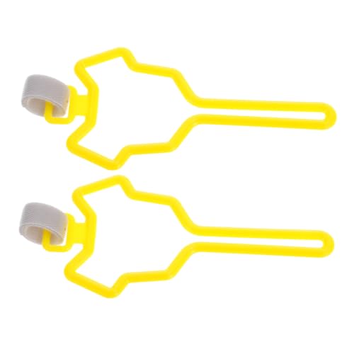 Totority 2 Stück Haustierleine Träger Gehen Hundetaschenhalter für die Leine Kothalter an der Leine Knoten Haustier Zubehör Hundeausführung Kotbeutel-Clip Hundekotbeutelclip Abs Yellow von Totority