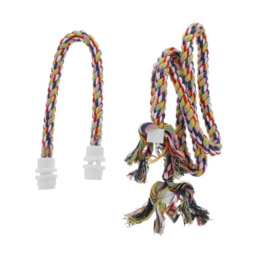 Totority 2 Stück Papagei Baumwollseil Haustier Seile Stand Stehen Led Barsch Groß Papageienständer Papagei Seil Vogelseilspielzeug Colorful Totority 2 Stück Papagei Baumwollseil Haustier Seile Stand Stehen Led Barsch Groß Papageienständer Papagei Seil Vogelseilspielzeug Colorful von Totority