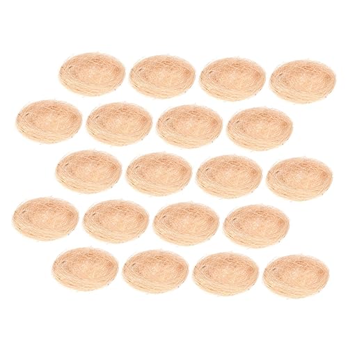 Totority 20 Stück Künstliche Vogelnester Dekorative Ornamente für Kalte Gerichte Fotorequisiten und Garten Dekorationen aus Hochwertigem Leinenmaterial Totority 20 Stück Künstliche Vogelnester Dekorative Ornamente für Kalte Gerichte Fotorequisiten und Garten Dekorationen aus Hochwertigem Leinenmaterial von Totority