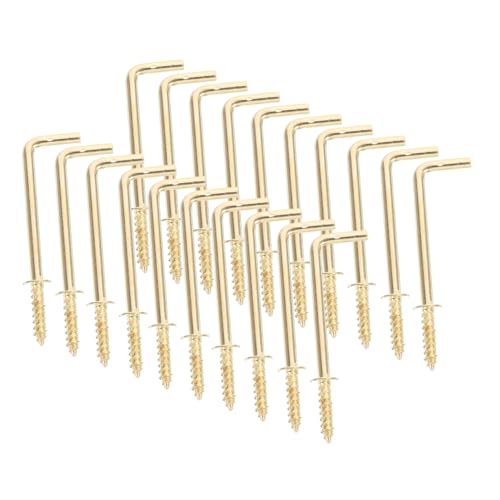 Totority 20 Stück Schraubhaken Schrauben Kleiderbügel Bild Haken L Haken Mini -Haken Selbstkippschraube L-förmige Nagelaufhänger Stabile Haken Fotohaken L-förmige Haken Golden Eisen Totority 20 Stück Schraubhaken Schrauben Kleiderbügel Bild Haken L Haken Mini -Haken Selbstkippschraube L-förmige Nagelaufhänger Stabile Haken Fotohaken L-förmige Haken Golden Eisen von Totority