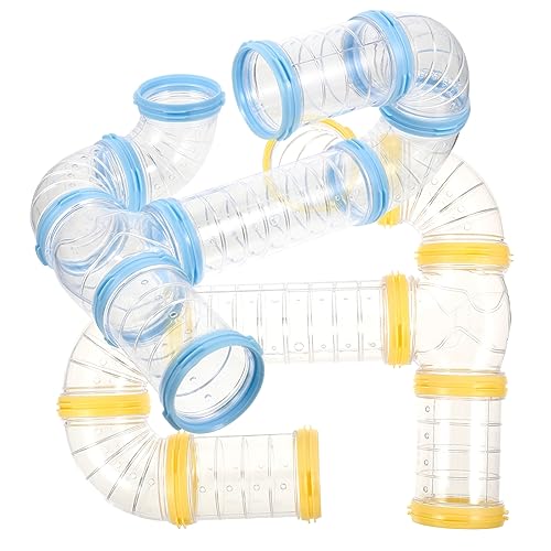 Totority 2Sätze Hamstertunnel aus DIY Röhrenanschlüsse für Hamsterkäfige Transparentes Design für Kreative Spielmöglichkeiten Sicher und Langlebig von Totority