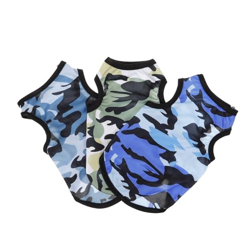 Totority 3 Teiliges Haustier Westen Bekleidungsset Kleinkinderweste Haustierkleidung Hundekleidung Haustierkleidung Zubehör Outfits Für Hunde Welpen Outfits Hunde Camouflage Shirt Totority 3 Teiliges Haustier Westen Bekleidungsset Kleinkinderweste Haustierkleidung Hundekleidung Haustierkleidung Zubehör Outfits Für Hunde Welpen Outfits Hunde Camouflage Shirt von Totority