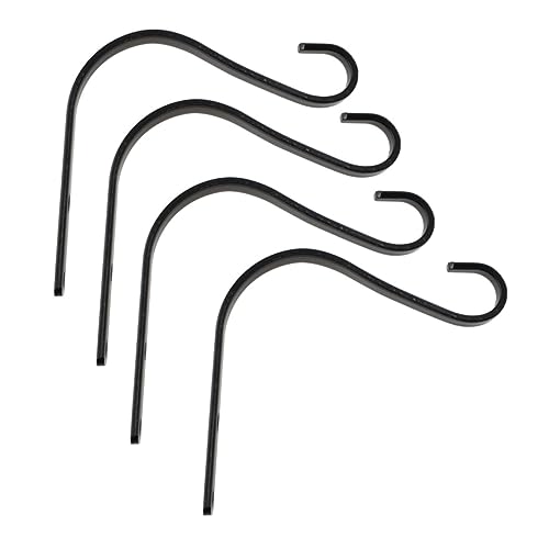 Totority 4 Stück Hakenhalterung aus Pflanzeneisen Wandhalterung Outdoor- rustikale Haken pflanzenhänger pflanzenaufhänger Blumentopf-Pflanzenhaken Pflanzenwand Eisenhaken Eisen. Black von Totority