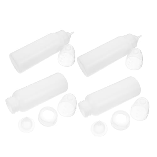 Totority 4 Stück Tierfütterungsflaschen Viehmilchfütterer Schafmilchfütterer Lampe Milchflasche Kuhmelkflasche Lämmergetränkfütterer Eimer Tiermilchfütterer Ziegenflasche Weißes von Totority