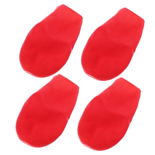 Totority 4 Stück rutschfeste Hundeschuhe wasserdichte Pfotenschutzschuhe für Katzen Outdoor Schuhe in Rot für Schnee von Totority