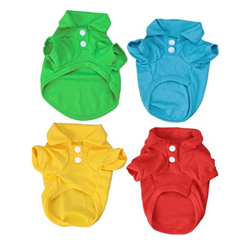 Totority 4 Stücke Haustier T Shirts für Kleine Hunde Sommerbekleidung aus Zufälligen Farben S Atmungsaktiv und Bequem für Optimale Bewegungsfreiheit Zufällige Farbe Totority 4 Stücke Haustier T Shirts für Kleine Hunde Sommerbekleidung aus Zufälligen Farben S Atmungsaktiv und Bequem für Optimale Bewegungsfreiheit Zufällige Farbe von Totority