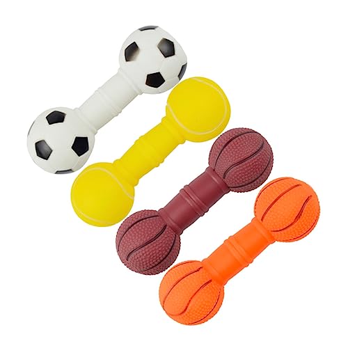 Totority 4Stücke Interaktive Hundespielzeuge aus Langlebigem Vinyl Bissfeste Kauspielzeuge für Fördert Zahnpflege und Zerstörung von Möbeln für Spielstunden von Totority