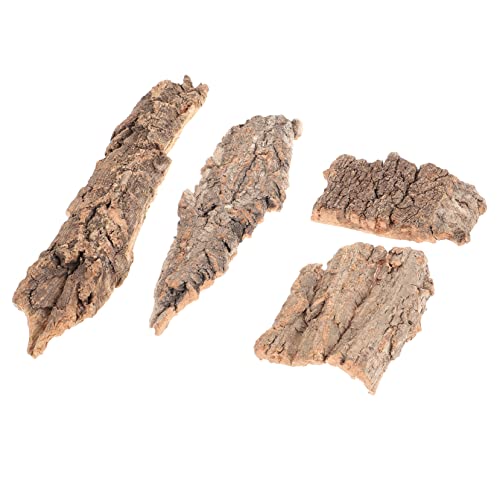 Totority 4Stücke Terrarien Teilig Kletterplattform für Reptilien Naturmaterial für Eidechsen und Schildkröten Schmutzabweisend Zufällige Form von Totority