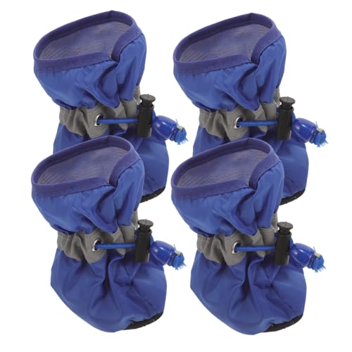 Totority 4Stücke wasserdichte Hundestiefel für Kleine bis Mittlere rutschfeste Pfotenschutzschuhe Optimaler Schutz Auszuziehen von Totority