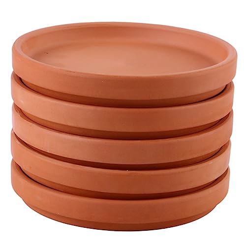 Totority 5 Stück Teiliges Terrakotta Blumentopf Untersetzer für Pflanzenpflege wasserdichte Blumentopfplatten für und Außenbereich Elegant und Dekorativ Totority 5 Stück Teiliges Terrakotta Blumentopf Untersetzer für Pflanzenpflege wasserdichte Blumentopfplatten für und Außenbereich Elegant und Dekorativ von Totority