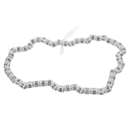Totority 50 Stück Brieftauben-Fußkettchen Ring für Tauben Ringe zur Identifizierung von Vögeln Identifikationsband für Hühner Taubenring Vogelbeinring Vogelring Aluminium-Kunststoff Weiß Totority 50 Stück Brieftauben-Fußkettchen Ring für Tauben Ringe zur Identifizierung von Vögeln Identifikationsband für Hühner Taubenring Vogelbeinring Vogelring Aluminium-Kunststoff Weiß von Totority