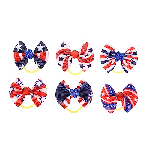 Totority 6 Stück Teiliges Haarschleifen für Stylische Independence Day Dekoration für Haustiere Hochwertige Langlebige Gummiband Haarschleifen Leuchtenden Festliche Outfits und Besondere Totority 6 Stück Teiliges Haarschleifen für Stylische Independence Day Dekoration für Haustiere Hochwertige Langlebige Gummiband Haarschleifen Leuchtenden Festliche Outfits und Besondere von Totority