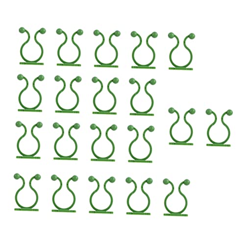 Totority 80 Stück Fixer für grüne Pflanzen Hauspflanze Pflanzenstützen für den Garten Clips Wall Hooks wandverkleidung Wandklebehaken Pflanzenbefestigungshaken aus Kunststoff Plastik Green von Totority