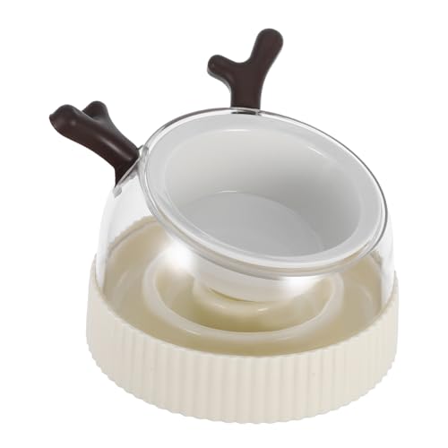 Totority Anti-Kipp-haustiernapf Slow-Food-schüssel Für Haustiere Langsame Wasserschüssel Langsame Fütterungsschüssel Slow-Eater-hundefutternapf Welpenmahlzeitplatte Light Brown Keramik von Totority