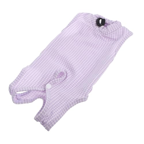 Totority Cat -Chirurgie -Erholungsservice Haustier-Outfit- großer Kätzchen-Pyjama Pyjamas für große Kätzchen gestreiftes Kätzchen-Shirt Medizinisches Hemd für Kätzchen Baumwolle Violet von Totority
