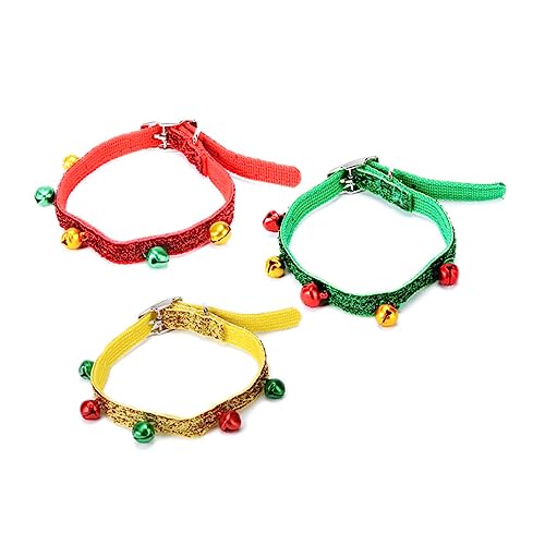 Totority Einstellbares Haustierhalsband mit Glocken für Katzen Weihnachten Modisches Design für Outdoor Aktivitäten und Haustiersport Strapazierfähiges Material von Totority