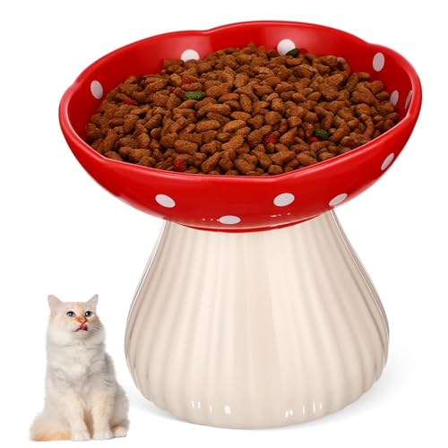 Totority Erhöhter Katzennapf aus Keramik mit Basis rutschfest Reinigen für Gesunde Fütterung und Bessere Verdauung in Ansprechendem Design für Katzenliebhaber Totority Erhöhter Katzennapf aus Keramik mit Basis rutschfest Reinigen für Gesunde Fütterung und Bessere Verdauung in Ansprechendem Design für Katzenliebhaber von Totority