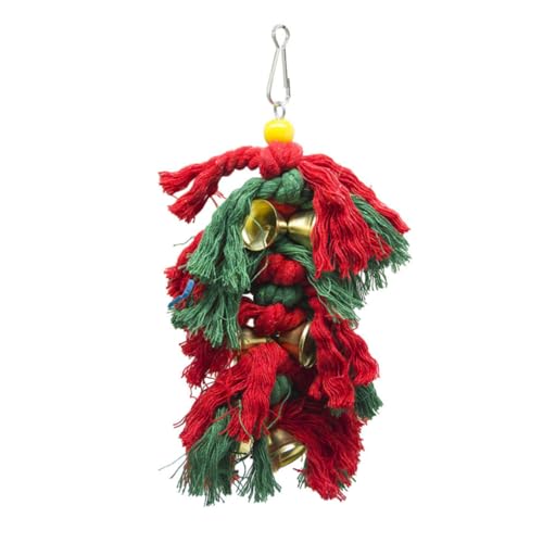 Totority Glocke hängende Schnur Kakaduspielzeug große Vögel für Vogelsittiche Weihnachts -Papageienspielzeug Papageienglocken Seile Vogeljagdspielzeug SALAKEET Toys Bell Totority Glocke hängende Schnur Kakaduspielzeug große Vögel für Vogelsittiche Weihnachts -Papageienspielzeug Papageienglocken Seile Vogeljagdspielzeug SALAKEET Toys Bell von Totority