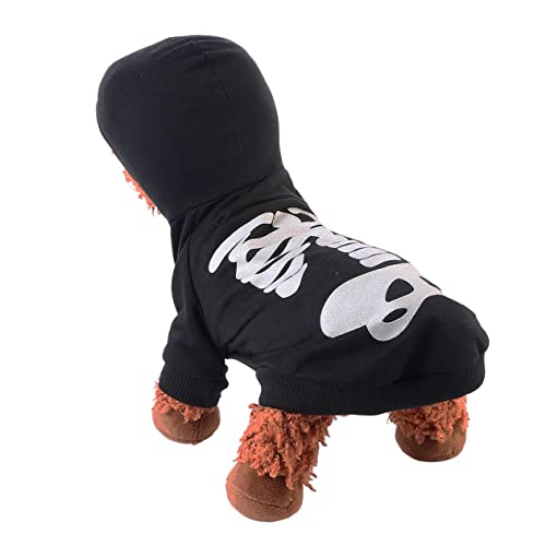 Totority Halloween Skelett Hundekostüm für Kleine und Mittlere Nachleuchtender Schädel Print Bequemes Ausziehen Outfit für Partys und Fotoshootings Einzigartiges Design für Halloween Feiern Totority Halloween Skelett Hundekostüm für Kleine und Mittlere Nachleuchtender Schädel Print Bequemes Ausziehen Outfit für Partys und Fotoshootings Einzigartiges Design für Halloween Feiern von Totority
